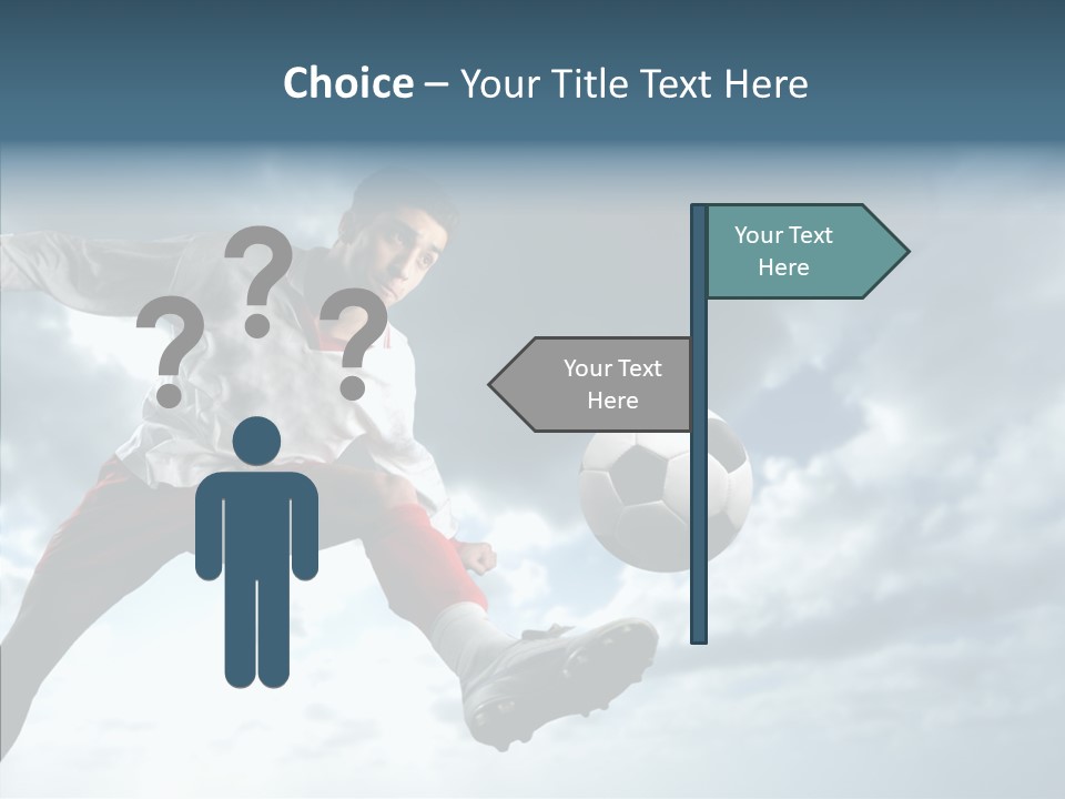 Boy Sky Football PowerPoint Template