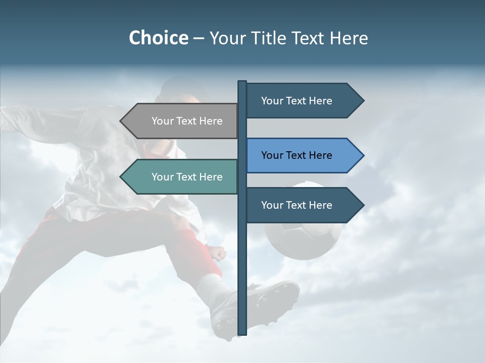 Boy Sky Football PowerPoint Template