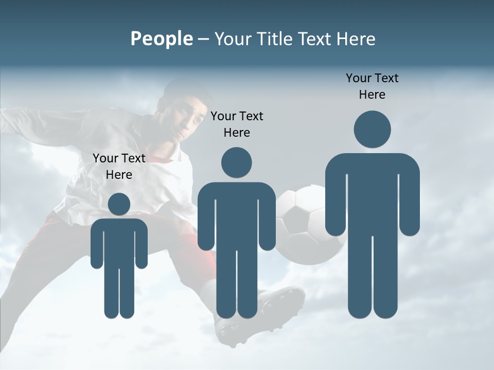 Boy Sky Football PowerPoint Template