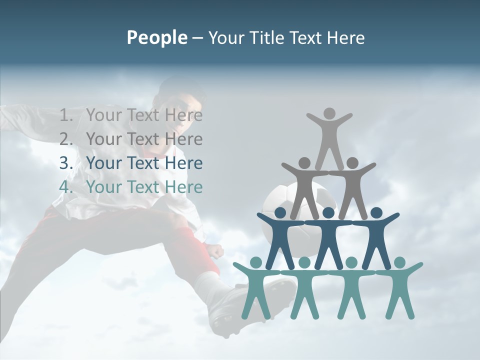 Boy Sky Football PowerPoint Template