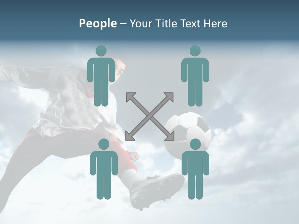 Boy Sky Football PowerPoint Template