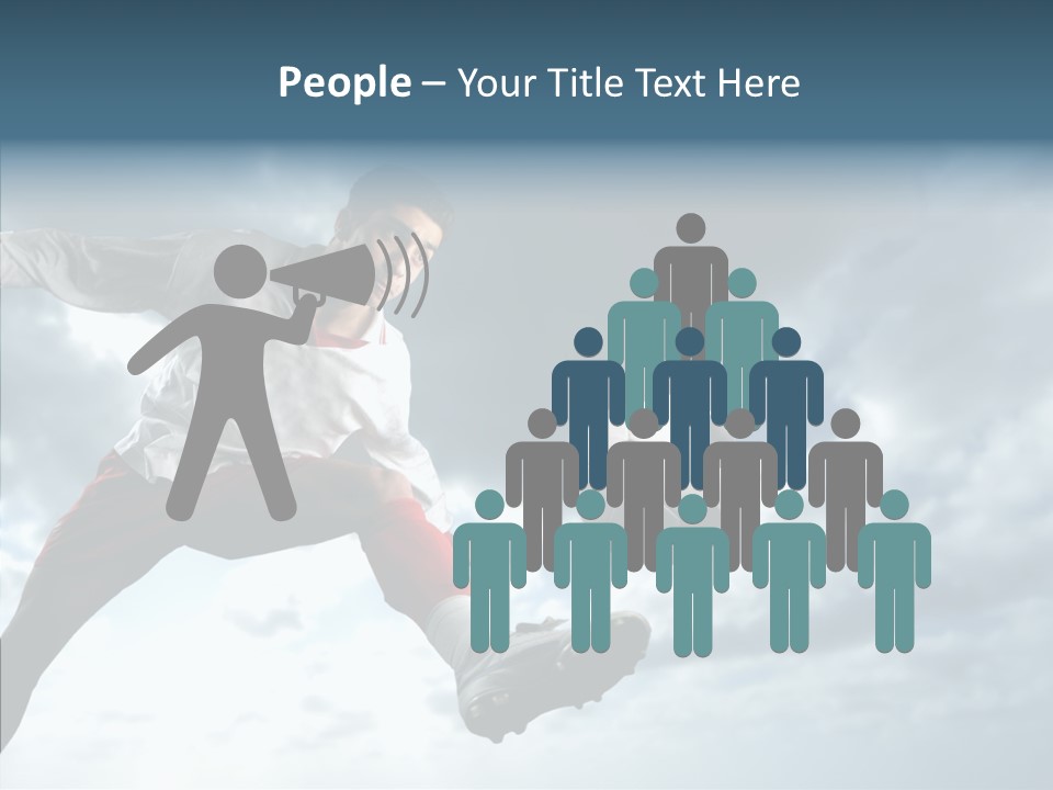 Boy Sky Football PowerPoint Template