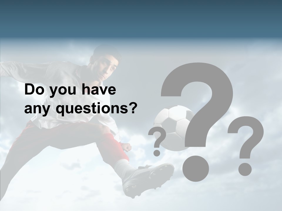 Boy Sky Football PowerPoint Template