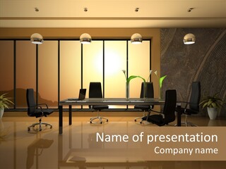 Reflection Table Furnishings PowerPoint Template