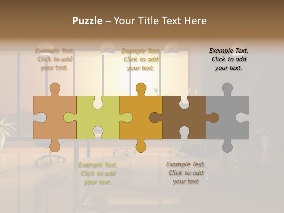 Reflection Table Furnishings PowerPoint Template