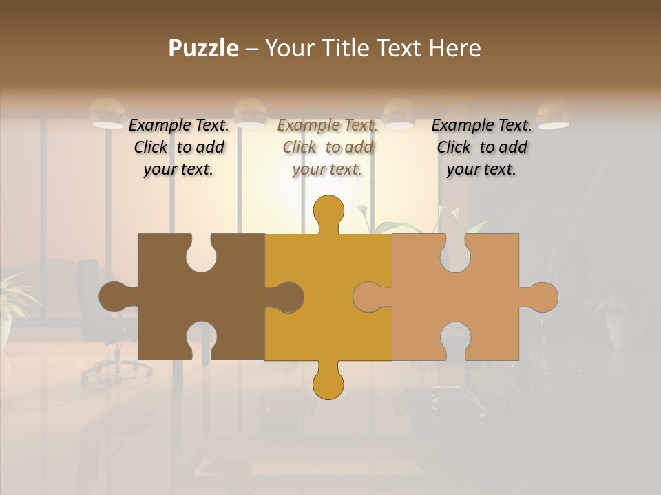 Reflection Table Furnishings PowerPoint Template