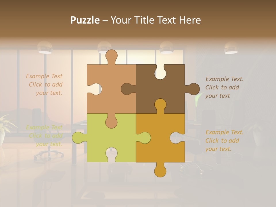 Reflection Table Furnishings PowerPoint Template