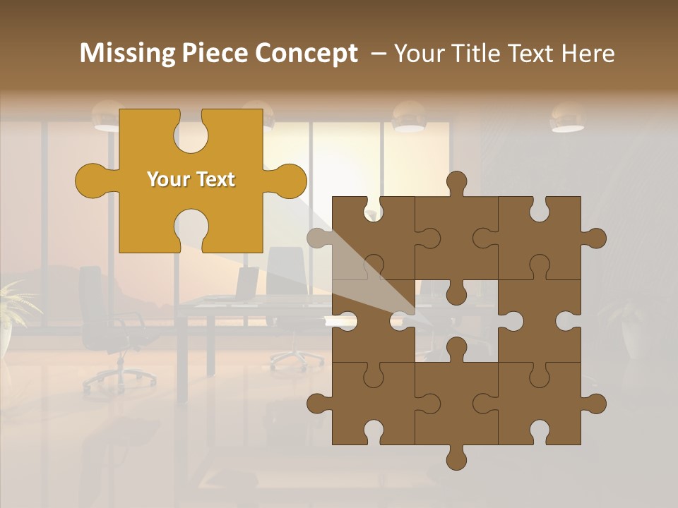 Reflection Table Furnishings PowerPoint Template