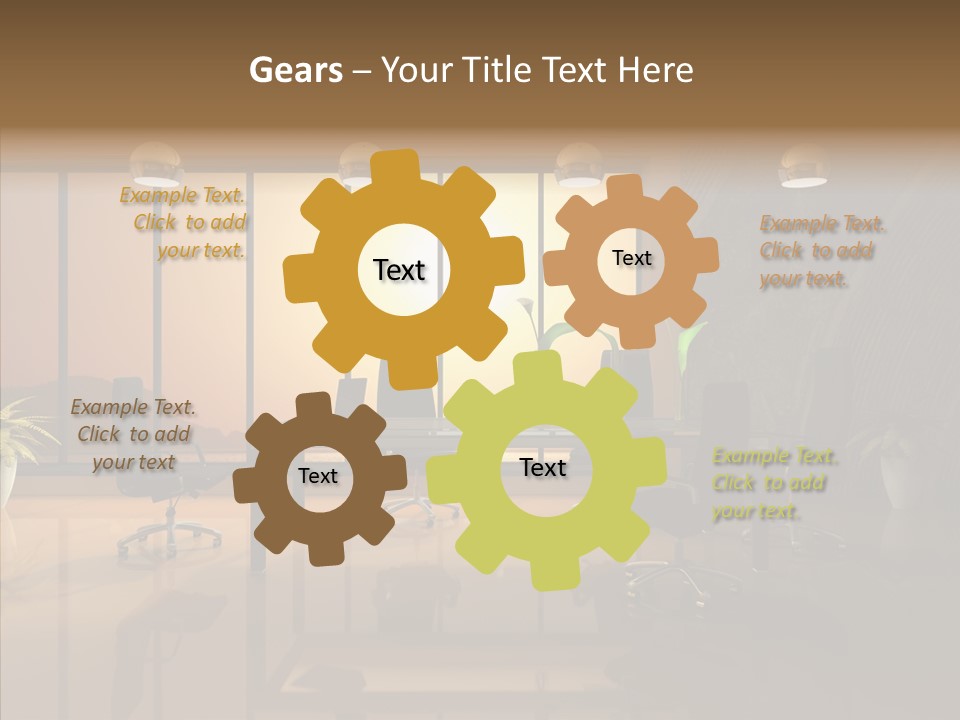 Reflection Table Furnishings PowerPoint Template