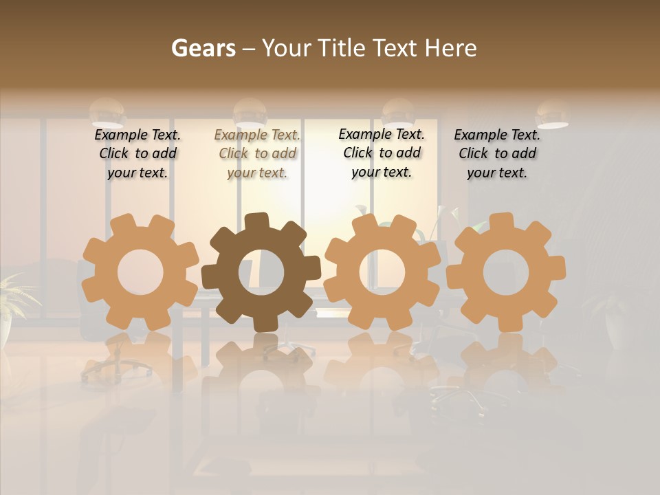 Reflection Table Furnishings PowerPoint Template