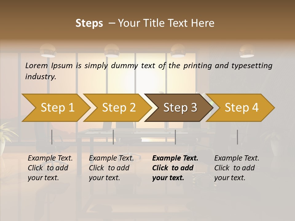 Reflection Table Furnishings PowerPoint Template