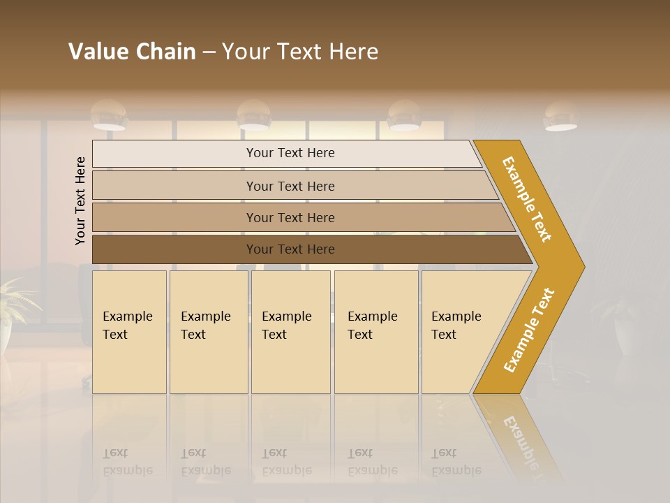 Reflection Table Furnishings PowerPoint Template