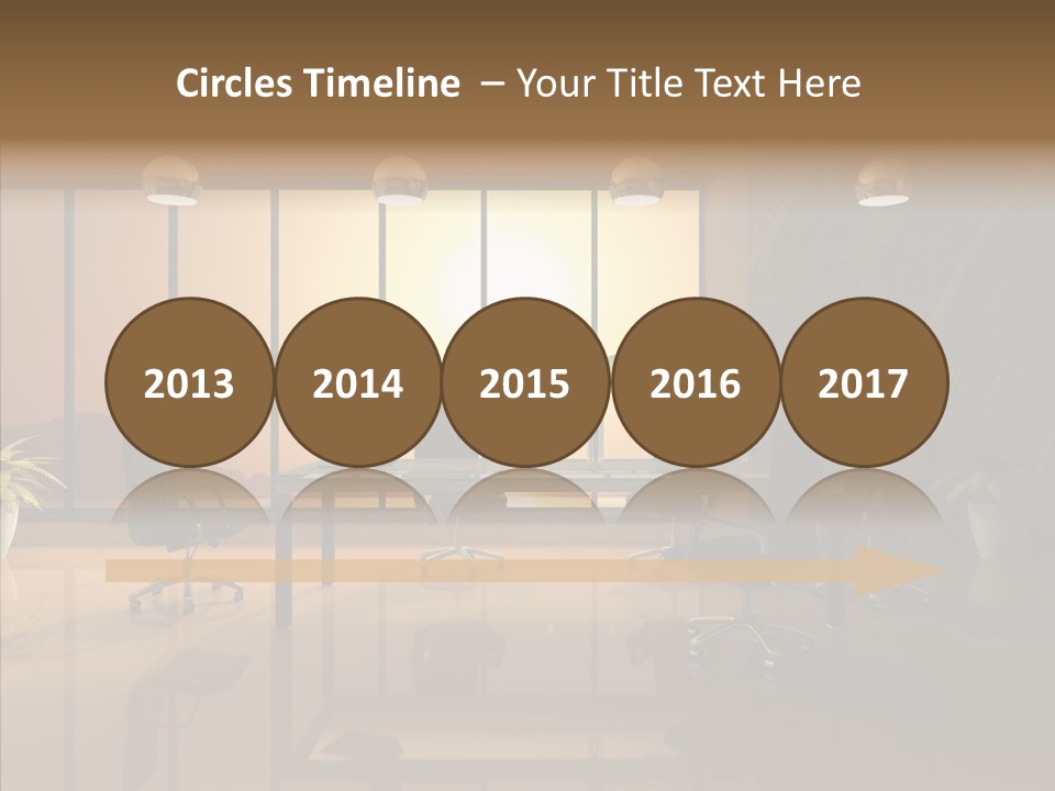 Reflection Table Furnishings PowerPoint Template