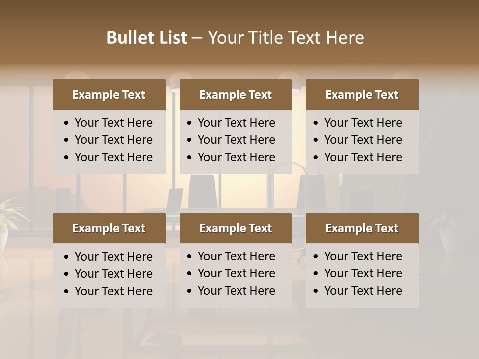 Reflection Table Furnishings PowerPoint Template