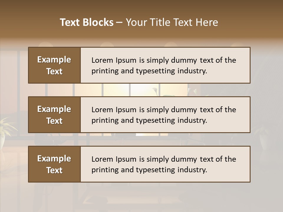 Reflection Table Furnishings PowerPoint Template