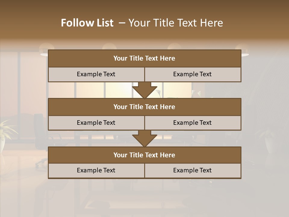Reflection Table Furnishings PowerPoint Template