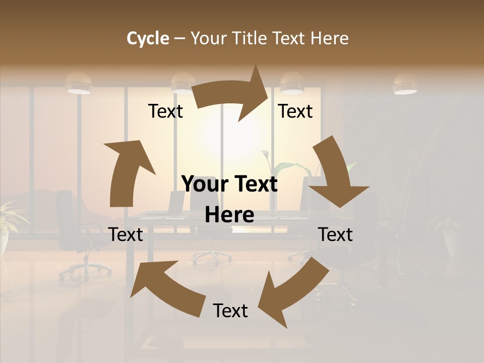 Reflection Table Furnishings PowerPoint Template