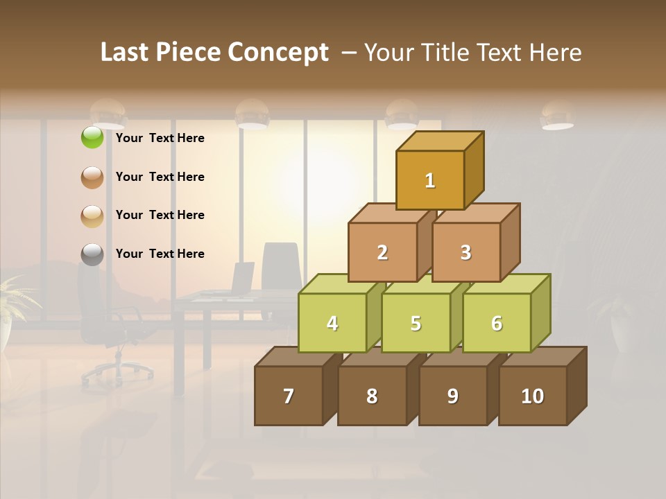 Reflection Table Furnishings PowerPoint Template
