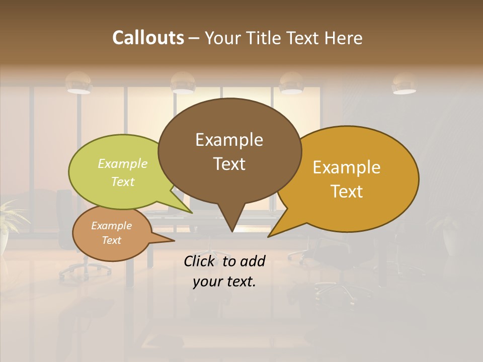 Reflection Table Furnishings PowerPoint Template