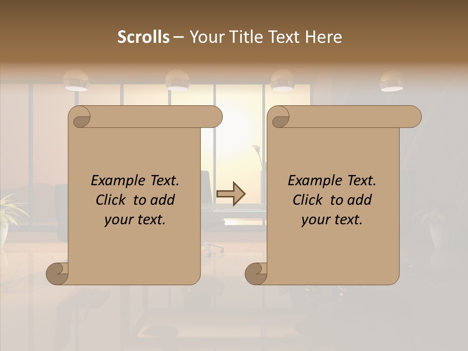 Reflection Table Furnishings PowerPoint Template