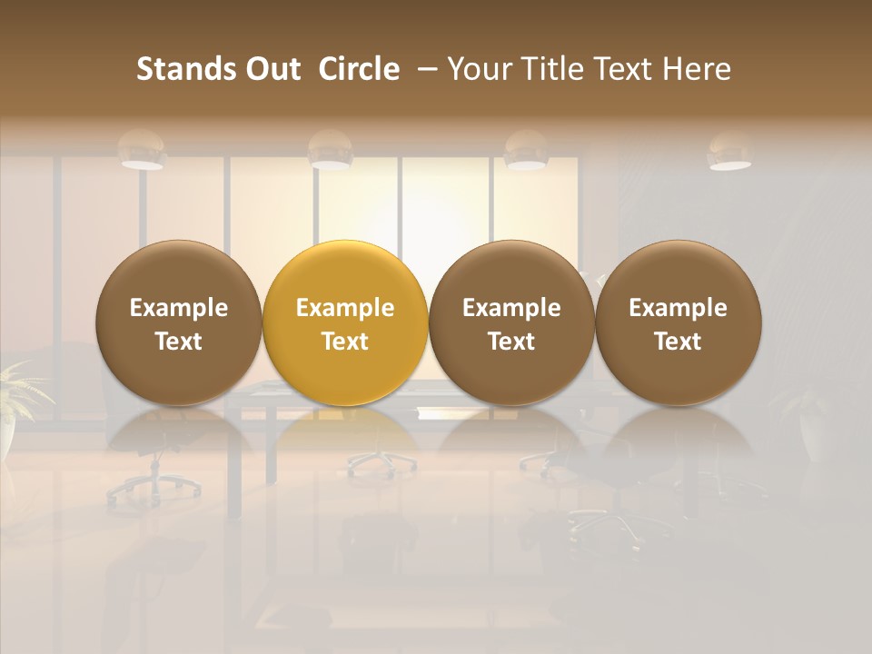 Reflection Table Furnishings PowerPoint Template