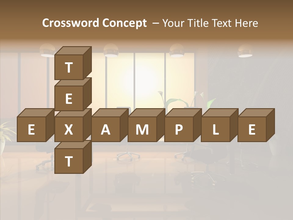 Reflection Table Furnishings PowerPoint Template