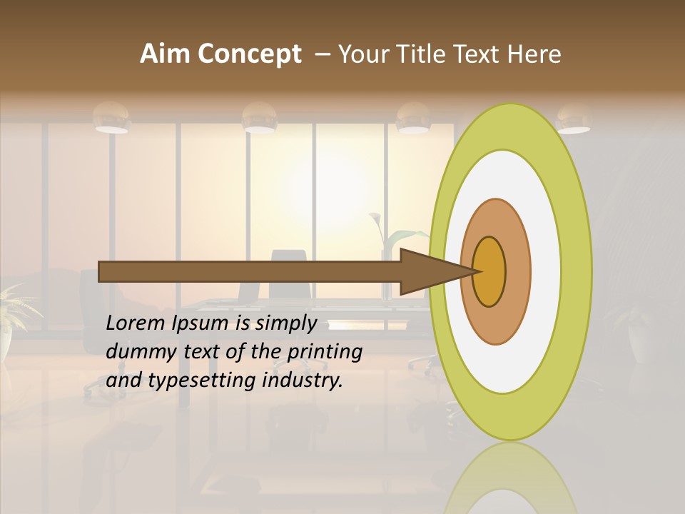 Reflection Table Furnishings PowerPoint Template