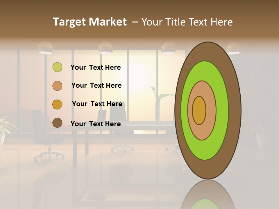 Reflection Table Furnishings PowerPoint Template