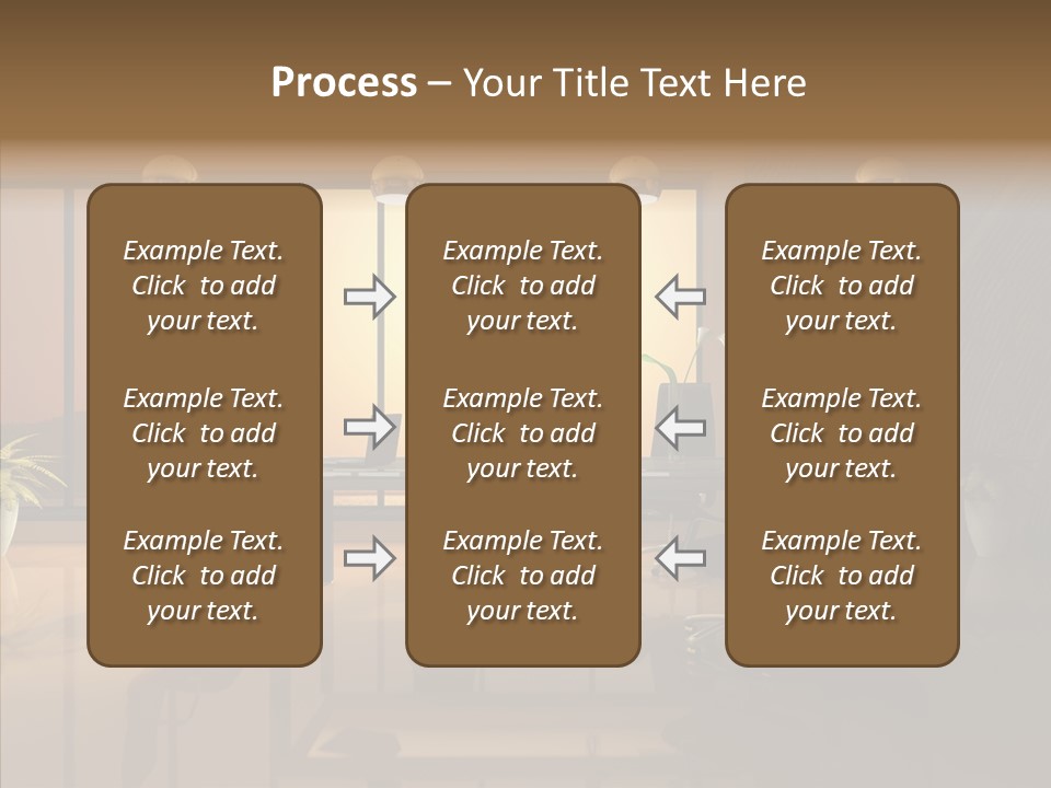 Reflection Table Furnishings PowerPoint Template