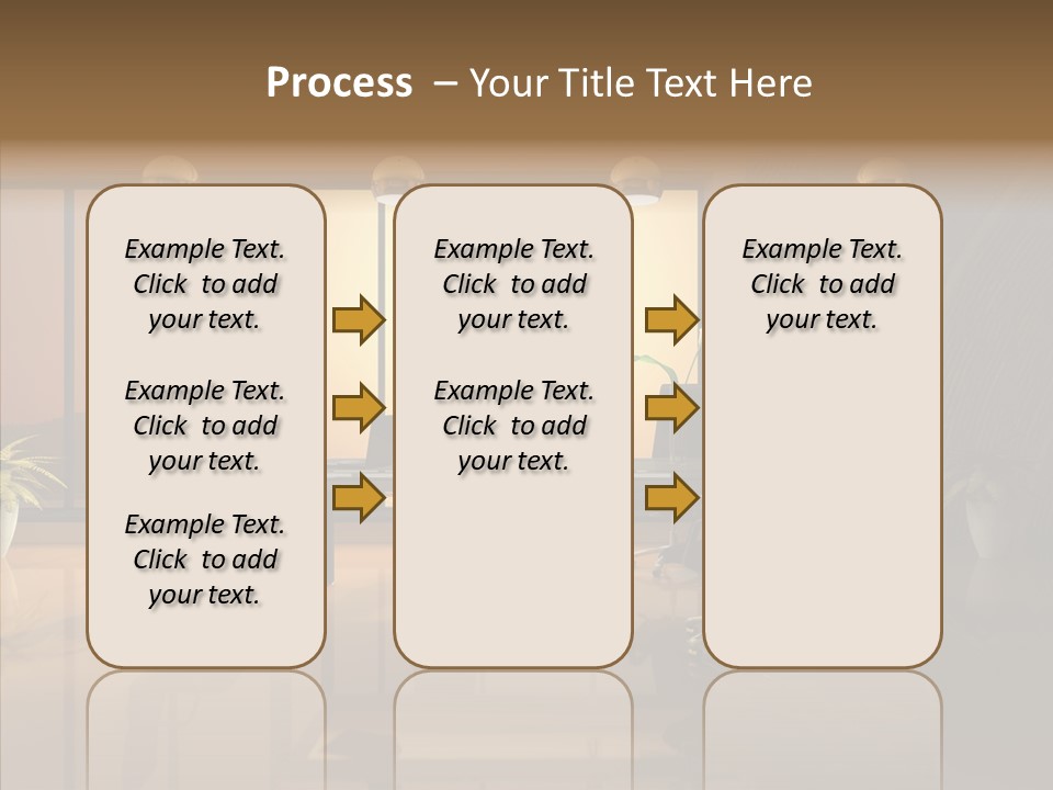 Reflection Table Furnishings PowerPoint Template
