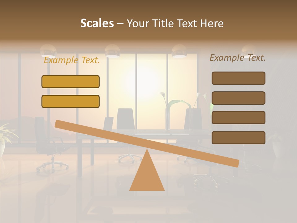 Reflection Table Furnishings PowerPoint Template