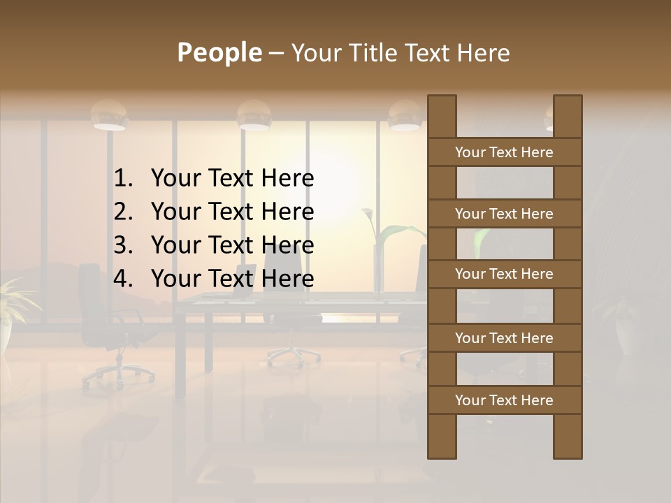 Reflection Table Furnishings PowerPoint Template