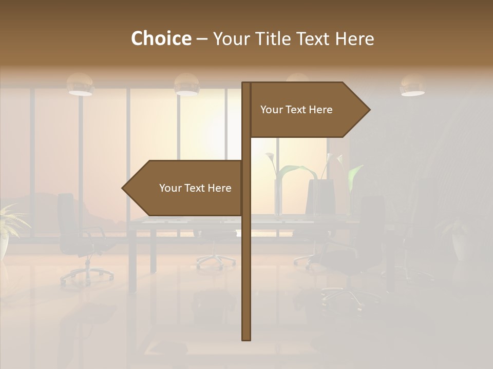Reflection Table Furnishings PowerPoint Template