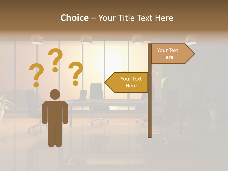 Reflection Table Furnishings PowerPoint Template