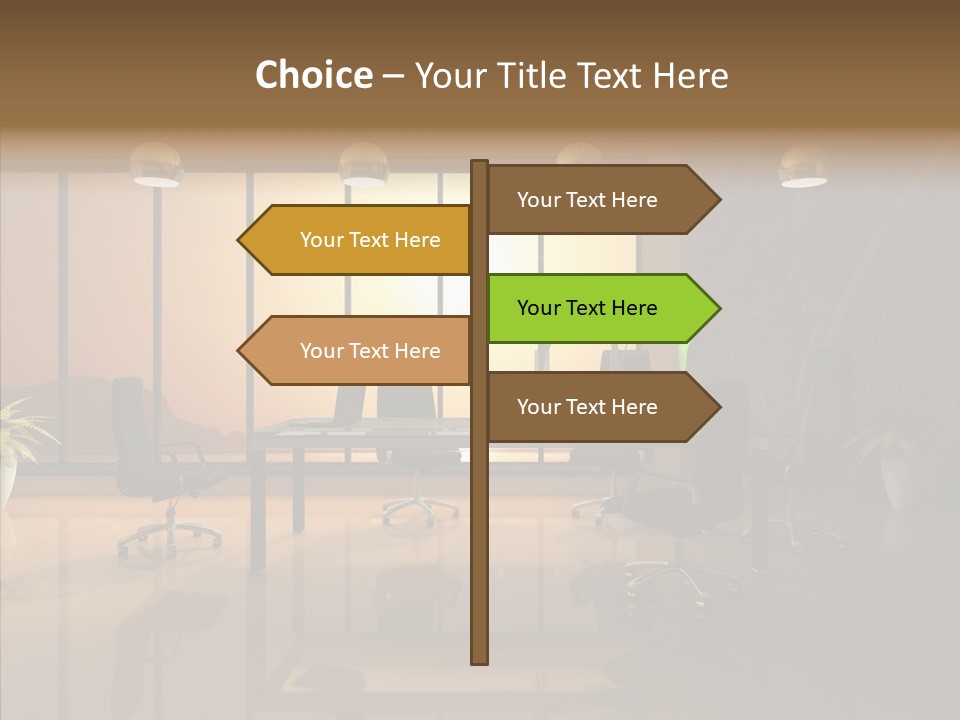 Reflection Table Furnishings PowerPoint Template