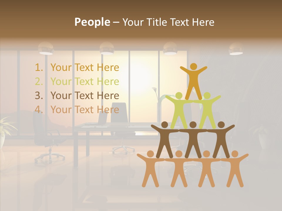 Reflection Table Furnishings PowerPoint Template