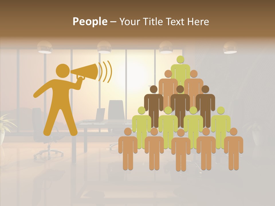 Reflection Table Furnishings PowerPoint Template