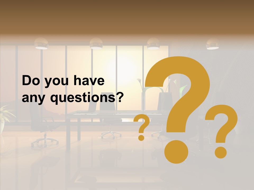 Reflection Table Furnishings PowerPoint Template