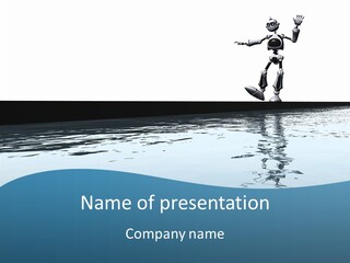 Detail Wallpaper Toon Bot PowerPoint Template