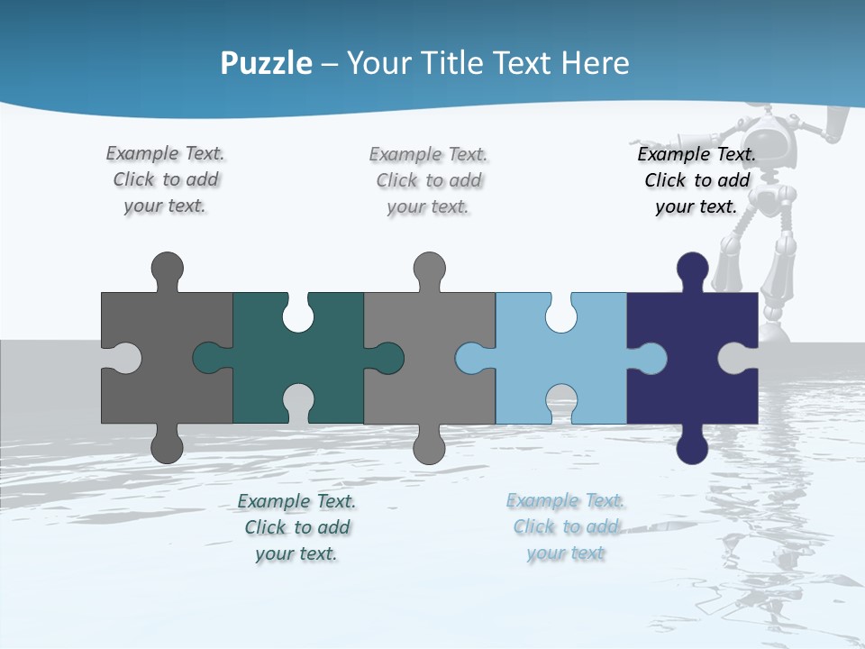 Detail Wallpaper Toon Bot PowerPoint Template