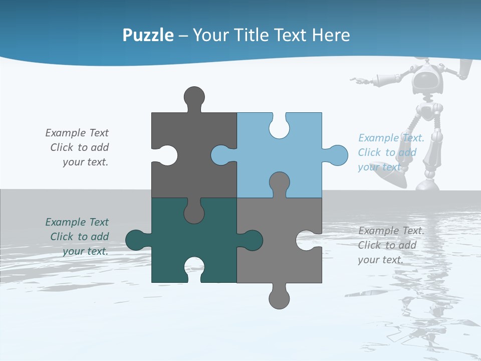 Detail Wallpaper Toon Bot PowerPoint Template