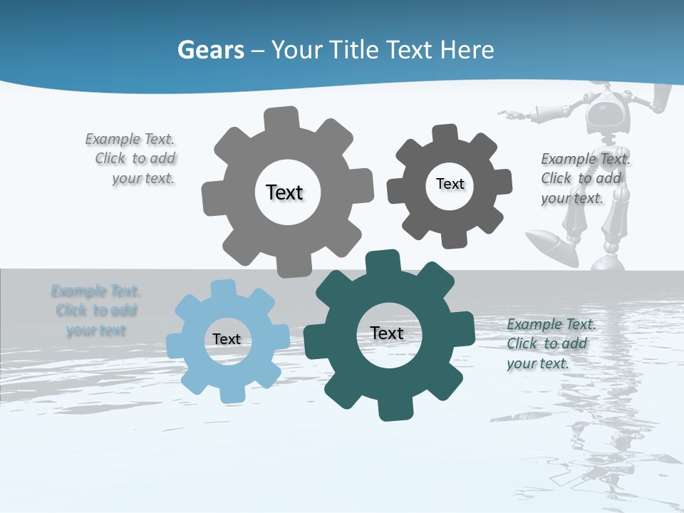 Detail Wallpaper Toon Bot PowerPoint Template