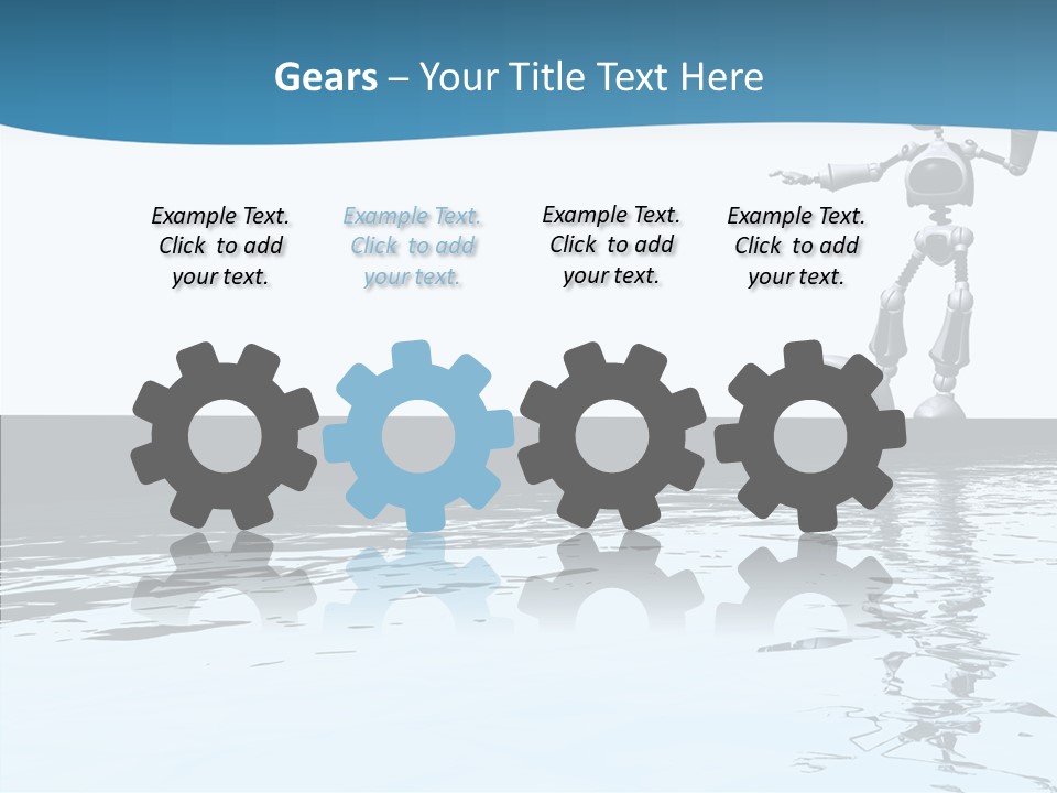 Detail Wallpaper Toon Bot PowerPoint Template