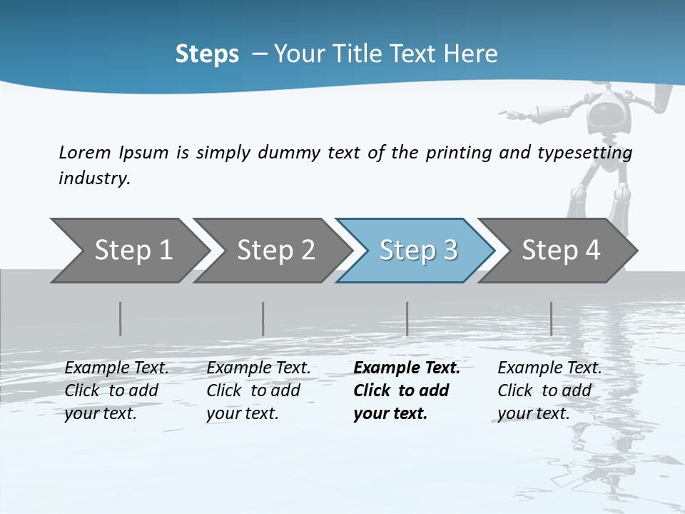 Detail Wallpaper Toon Bot PowerPoint Template
