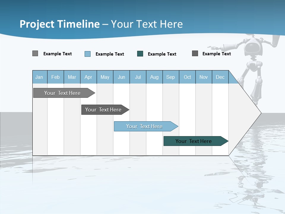 Detail Wallpaper Toon Bot PowerPoint Template