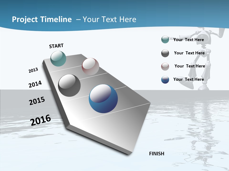 Detail Wallpaper Toon Bot PowerPoint Template