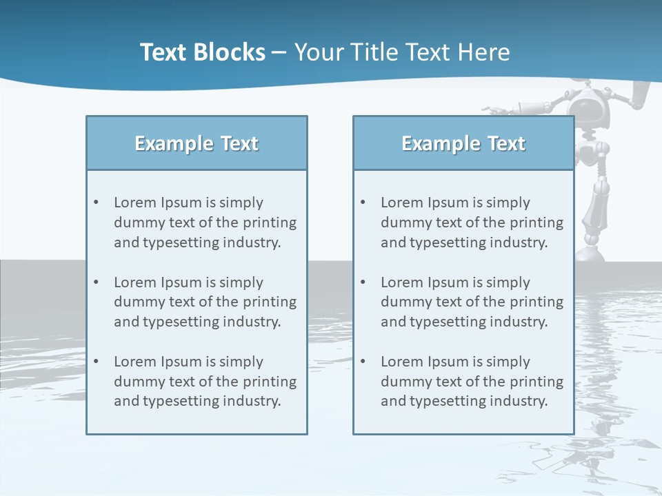 Detail Wallpaper Toon Bot PowerPoint Template