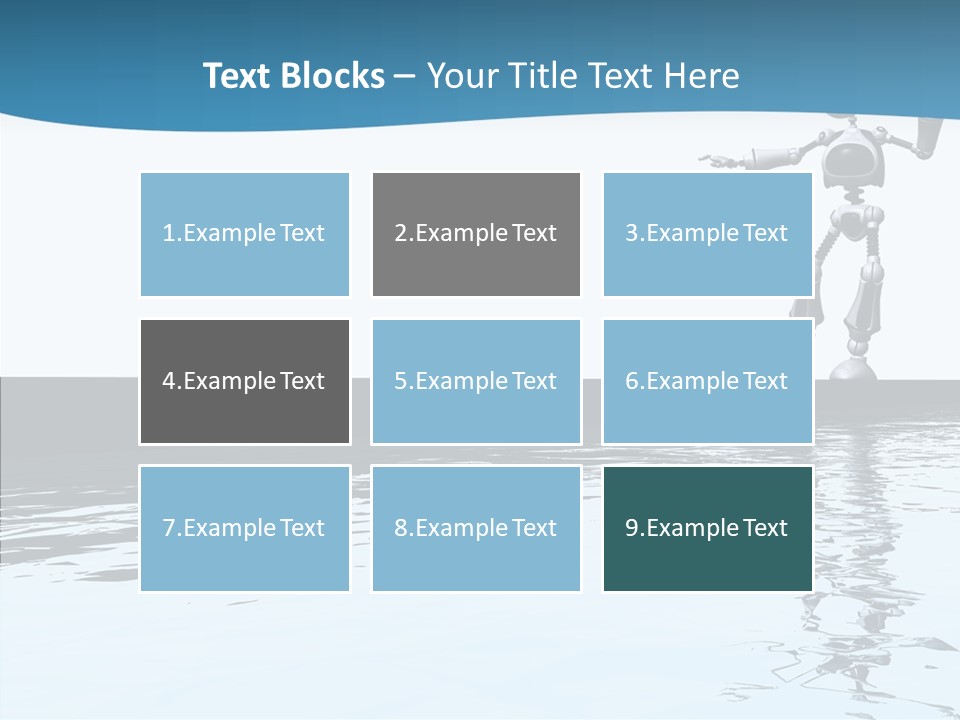 Detail Wallpaper Toon Bot PowerPoint Template