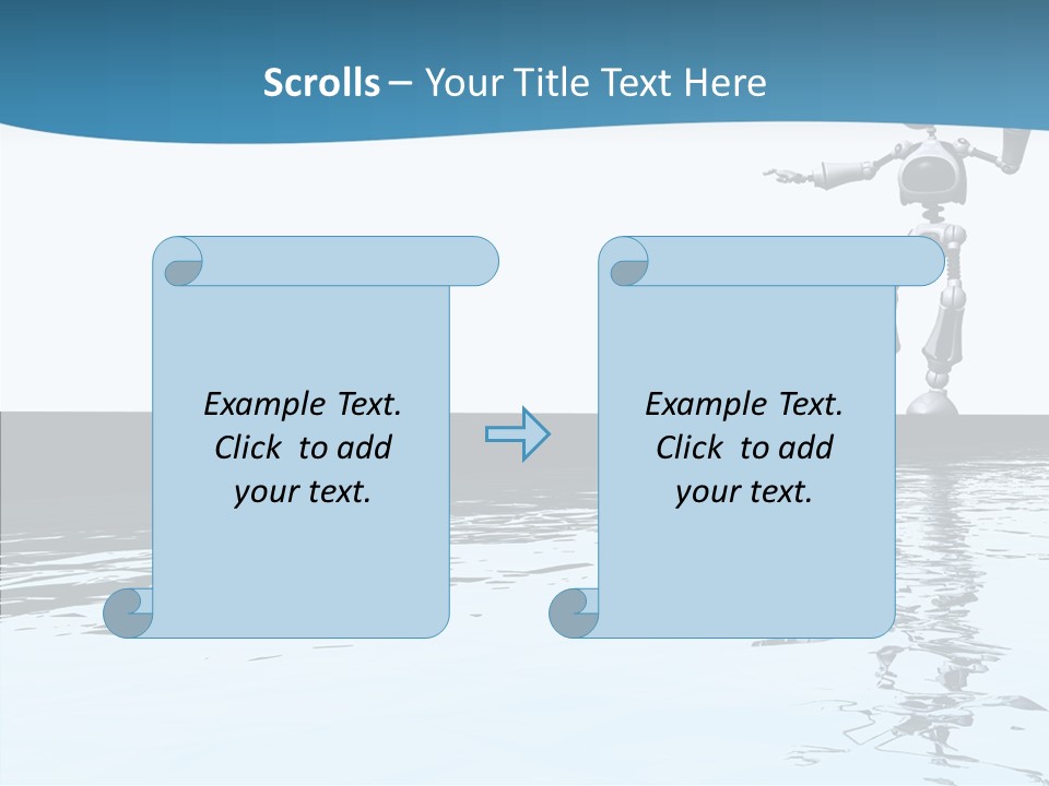 Detail Wallpaper Toon Bot PowerPoint Template