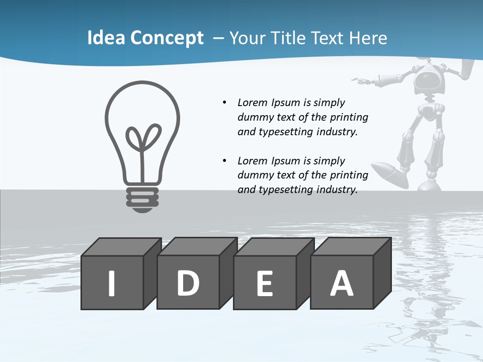 Detail Wallpaper Toon Bot PowerPoint Template